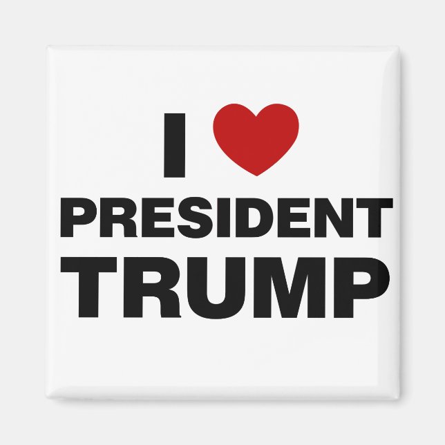I Love President Trump Heart Magnet (Front)