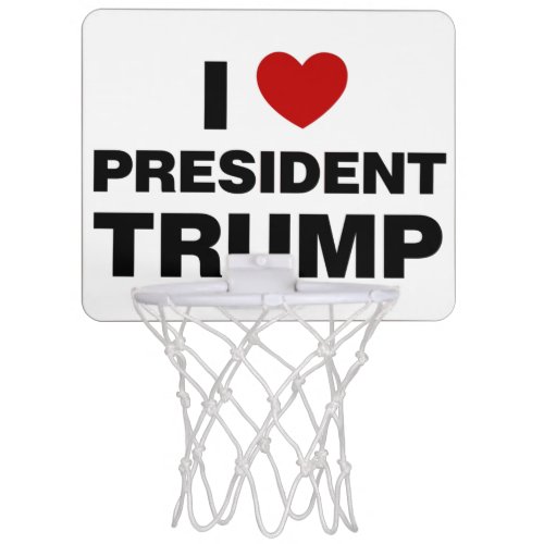 I Love President Trump Heart Mini Basketball Hoop