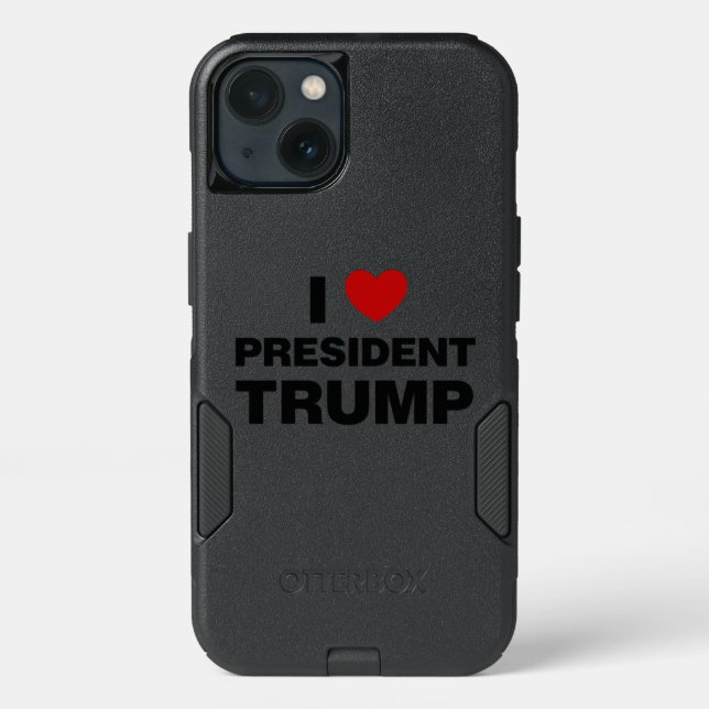 I Love President Trump Heart Otterbox iPhone Case (Back)