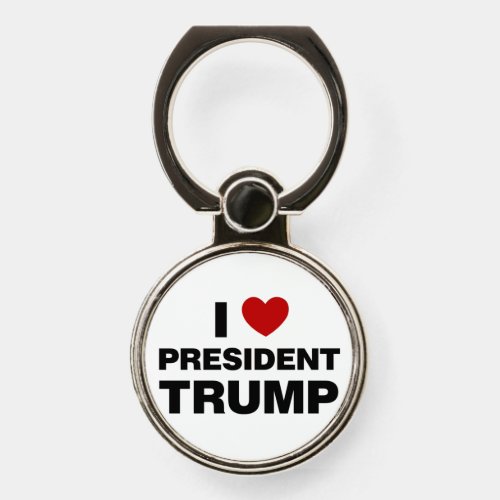I Love President Trump Heart Phone Ring Stand