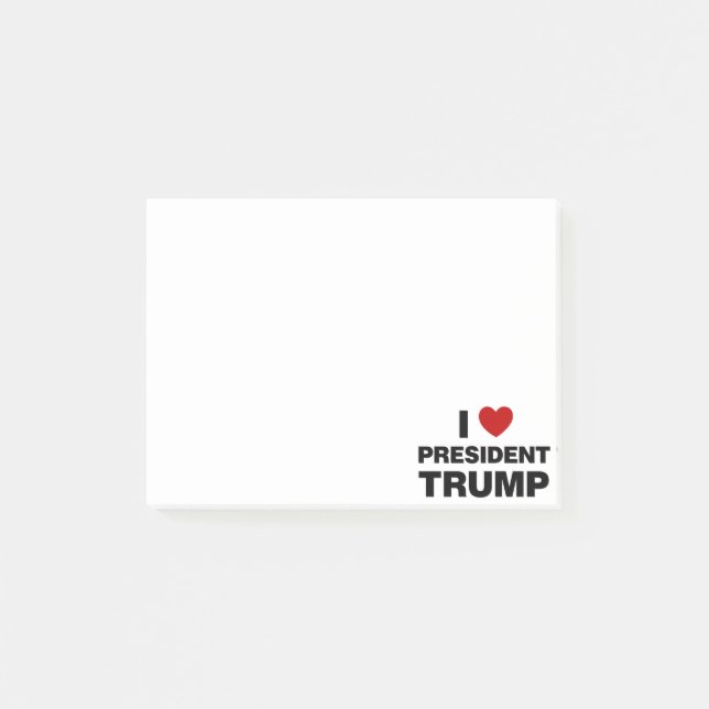 I Love President Trump Heart Post-it Notes (Front)
