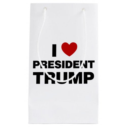 I Love President Trump Heart Small Gift Bag