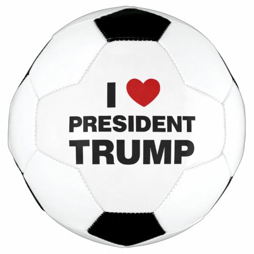 I Love President Trump Heart Soccer Ball