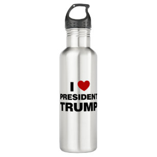 I Love President Trump Heart Stainless Steel Water Bottle