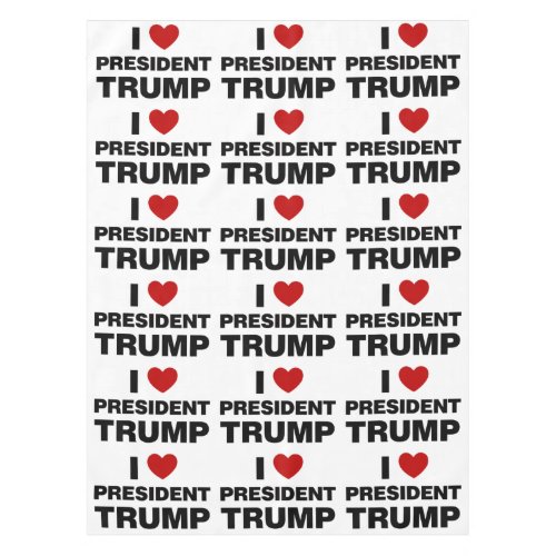 I Love President Trump Heart Tablecloth