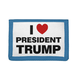 I Love President Trump Heart Trifold Wallet