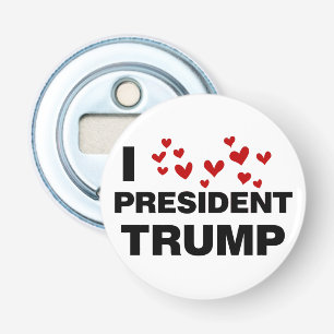 I Love President Trump Hearts Bottle Opener