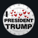 I Love President Trump Hearts Dart Board<br><div class="desc">I Love President Trump Hearts</div>