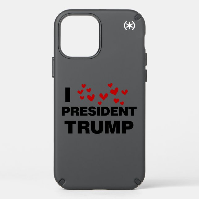 I Love President Trump Hearts Speck iPhone 12 Case (Front)