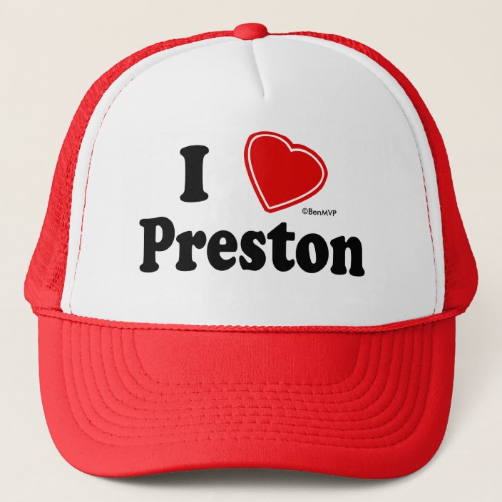 I Love Preston Mesh Hat