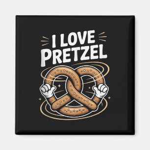 I Love Pretzel Fun Foodie Delight Tank Top Magnet