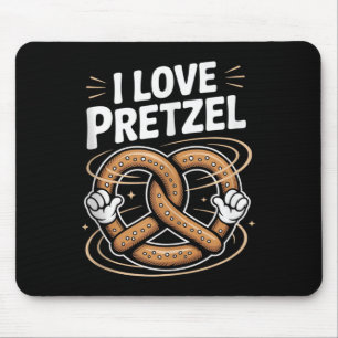 I Love Pretzel Fun Foodie Delight Tank Top Mouse Pad