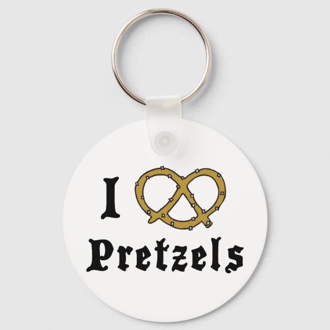 I Love Pretzels Keychain (Front)