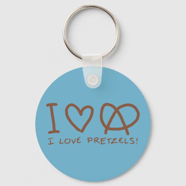 I Love Pretzels Keychain (Front)