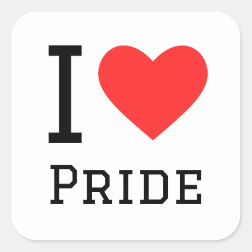 I love pride square sticker