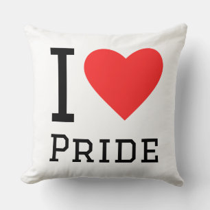 I love pride throw pillow