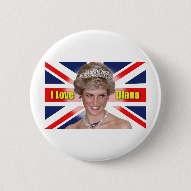 I Love Princess Diana Button (Front)