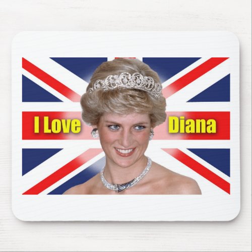 I Love Princess Diana Mouse Pad