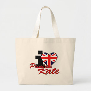 I Love Princess Kate Large Tote Bag