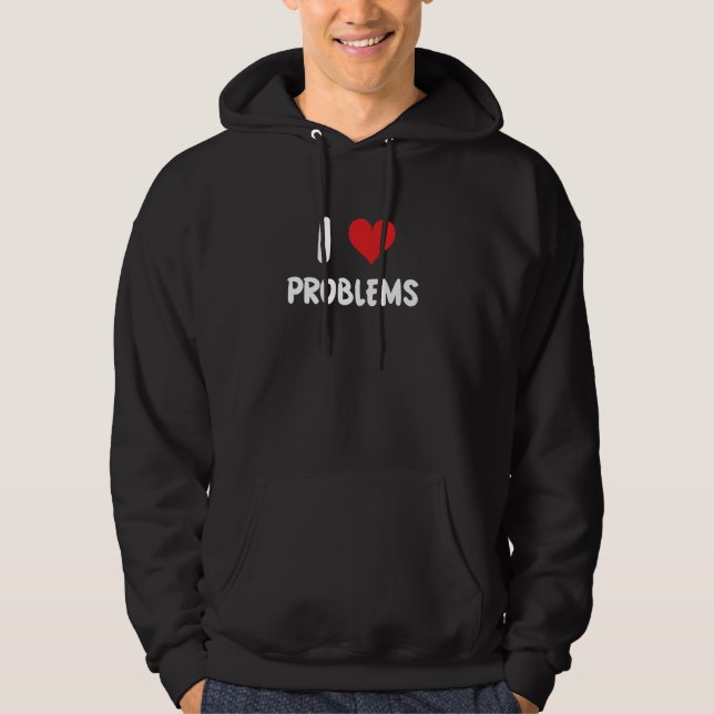 I Love Problems - Heart - Math Science Research La Hoodie (Front)