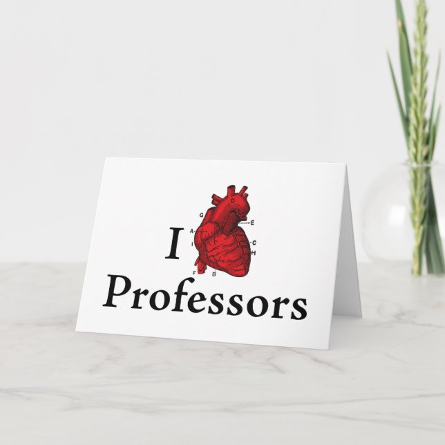 I love professors letterpress thank you card (Front)