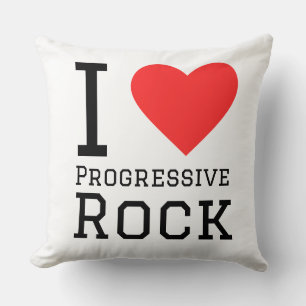 I love progressive rock throw pillow