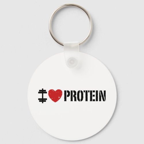 I Love Protein Keychain