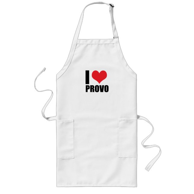 I love Provo Long Apron (Front)