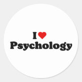 I Love Heart Psychology - Scrapbooking Stickers - 200 1/2 (0.5) Clear  Stickers - Psych Outlet
