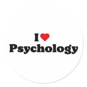 I Love Psychology Classic Round Sticker