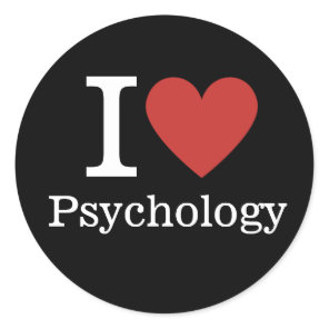 I ❤️ Love Psychology for College Faculty/Student Classic Round Sticker