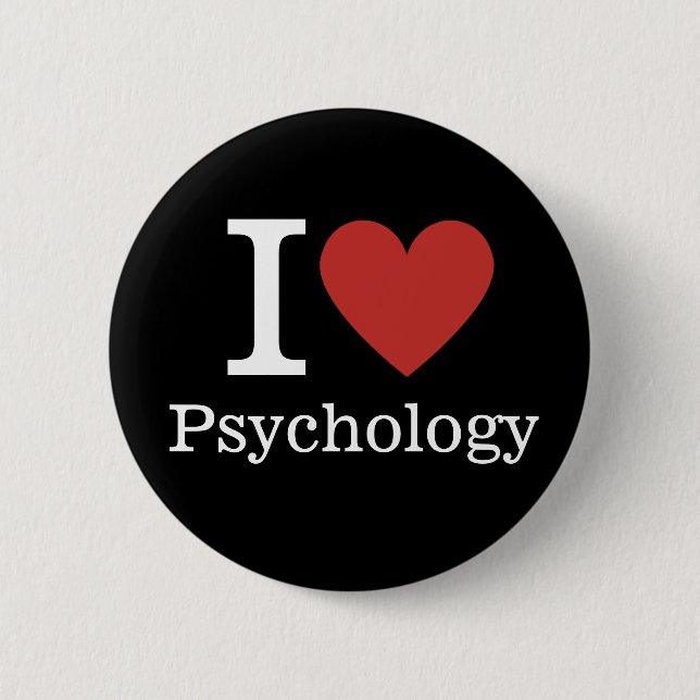 I ❤️ Love Psychology for Students/Faculty Pins (Front)