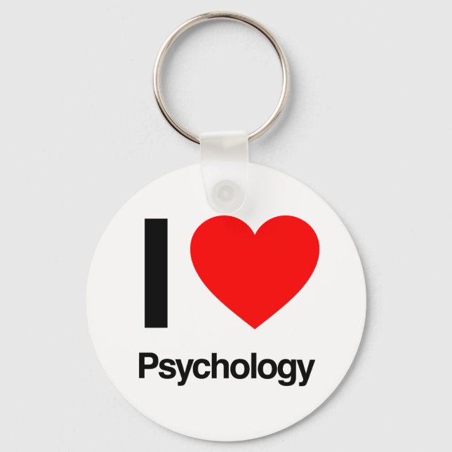 i love psychology keychain (Front)