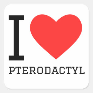 I love pterodactyl square sticker