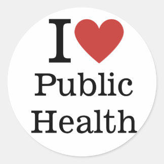 I ❤️ Love Public Health for Students/Faculty Classic Round Sticker