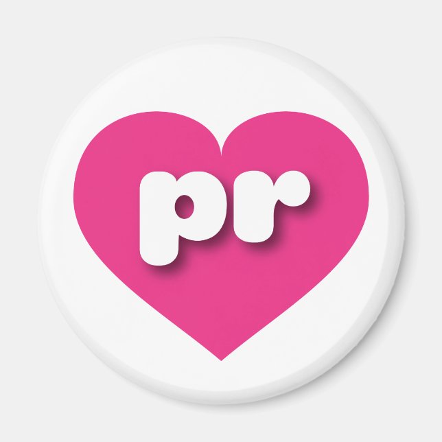 I love Puerto Rico - pr hot pink heart Magnet (Front)
