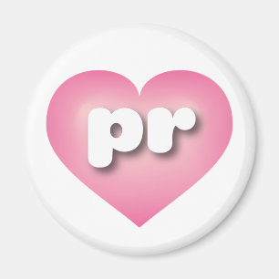 I love Puerto Rico - pr pink fade heart Magnet