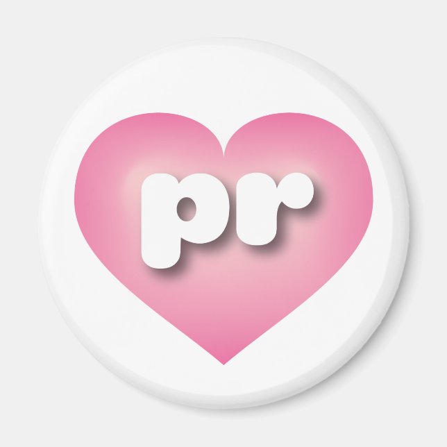 I love Puerto Rico - pr pink fade heart Magnet (Front)