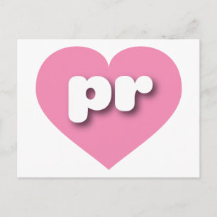 I love Puerto Rico - pr pink heart Postcard