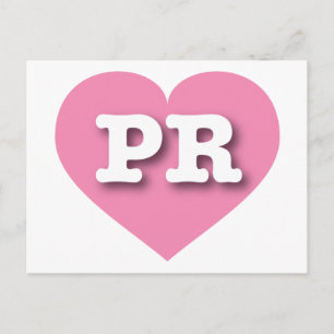 I love Puerto Rico - PR pink heart Postcard