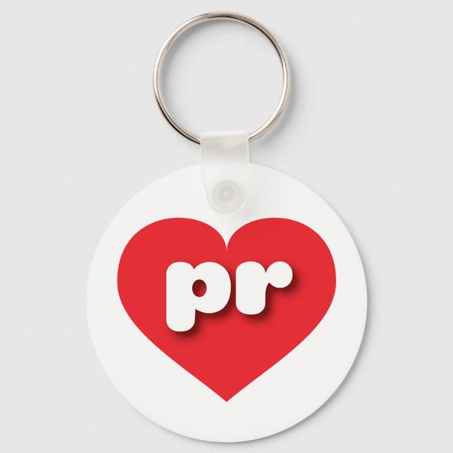 I love Puerto Rico - pr red heart Keychain (Front)
