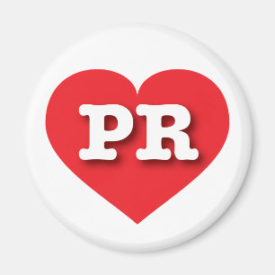 I love Puerto Rico - PR red heart Magnet