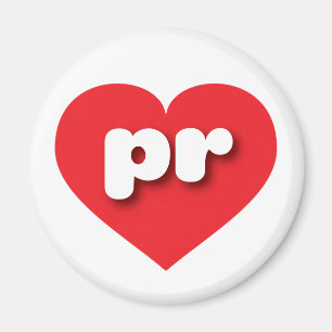 I love Puerto Rico - pr red heart Magnet