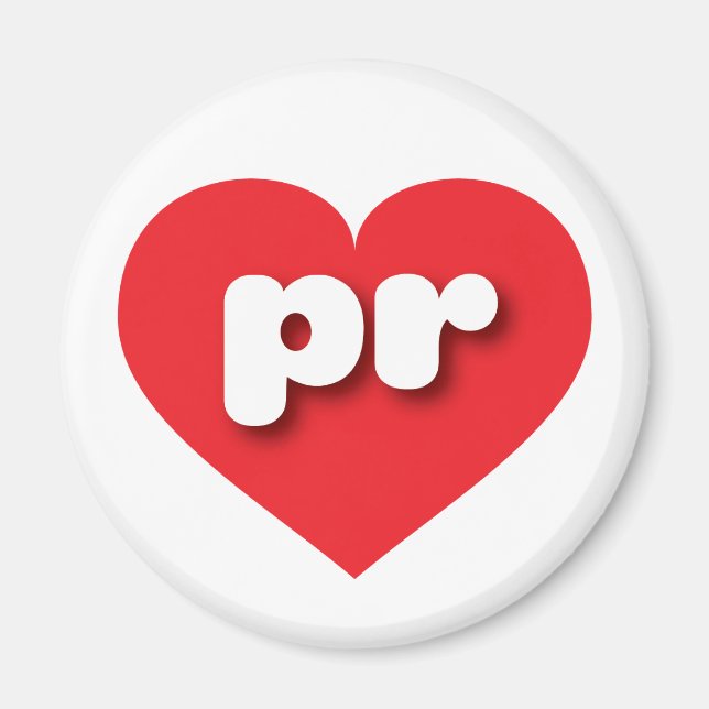 I love Puerto Rico - pr red heart Magnet (Front)