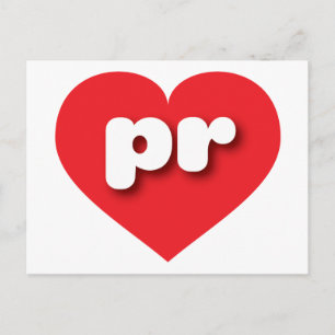 I love Puerto Rico - pr red heart Postcard