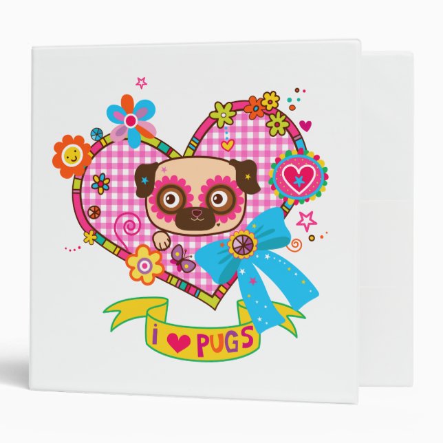 I Love Pugs! Binder (Front/Inside)