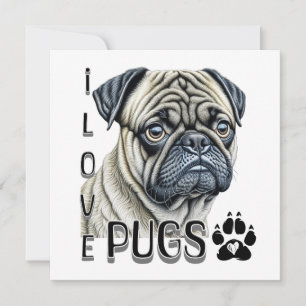 I Love Pugs Cute Dog Owners