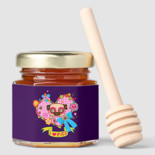 I Love Pugs! Honey Jar Favors