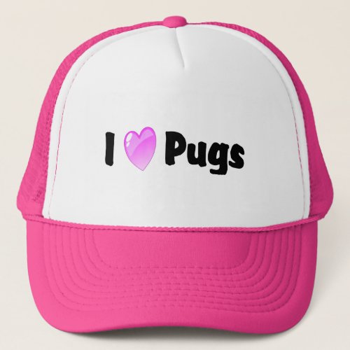 I Love Pugs Trucker Hat