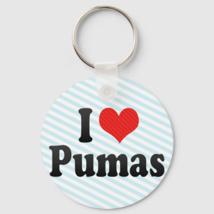 I Love Pumas Keychain
